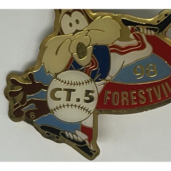 Vintage Forestville CT.5 1998 Baseball Pin Collectible Enamel Made In China - Picture 4 of 8